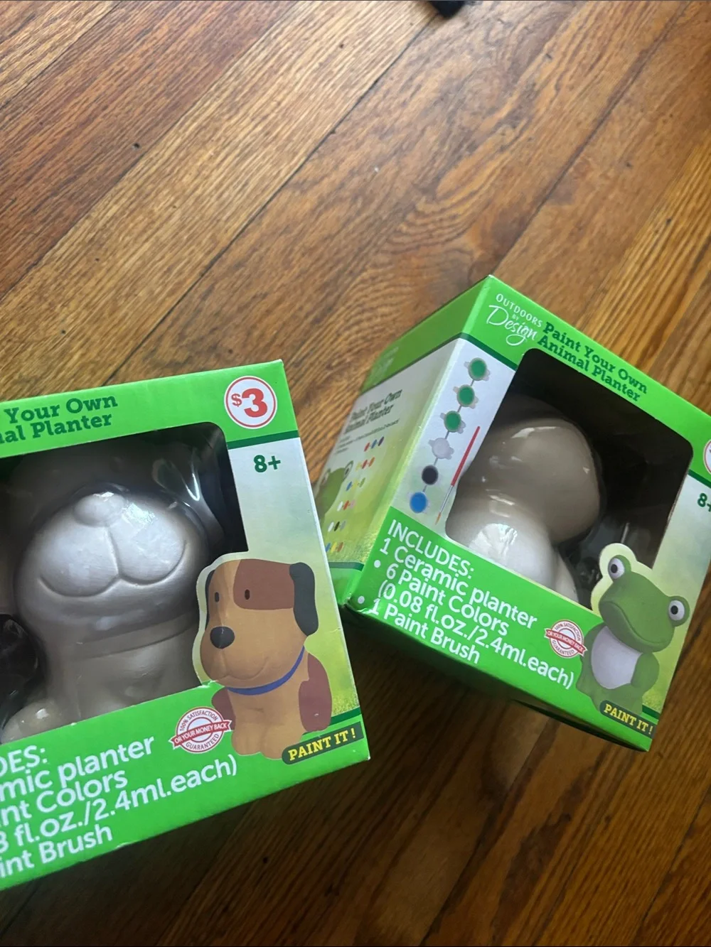 Paint-Your-Own Small Pets Ceramic Planter Set - Green Packaging